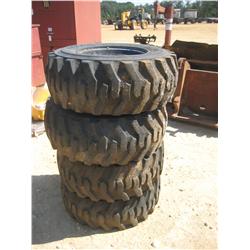 (1) LOT 4 SKID STEER TIRES