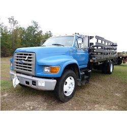 1996 FORD F800 FLATBED TRUCK