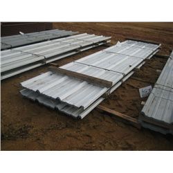 (1) LOT 25 3'X14' WHITE SHEETS 26G R-PANEL