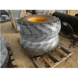 (1) LOT 18.4-24 TIRES ON JD WHEELS
