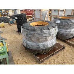 (1) LOT 2 16.9-24 TIRES ON JD WHEELS