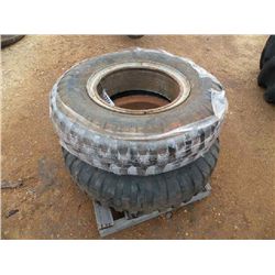 (1) LOT 2 9.00-20 TIRES AND WHEELS