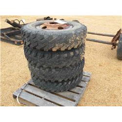 (1) LOT 4 9.00-20 TIRES AND WHEELS