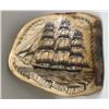 Image 1 : Scrimshaw on Fossilized Ivory Belt Buckle