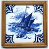Image 1 : Wooden Framed Blue & White Delft Tile