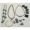 Image 1 : Collection of Native American Navajo Silver Turquoise Jewelry