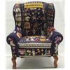 Image 1 : Americana Cross-Stitch Wingback Doll's Chair