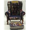 Image 2 : Americana Cross-Stitch Wingback Doll's Chair