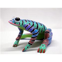 Oaxacan Carved Wood Frog and Lizard, both Signed
