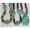 Image 2 : Four Turquoise, Coral and Stone Necklaces