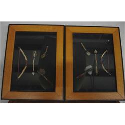 2 Framed Collections of Miniature Indian Weapons