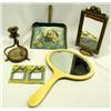 Vintage Mirrors, Dustpan, Candle Holder, Buttons