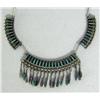 Image 2 : Native American Zuni Needlepoint Necklace with Hand Made Chain