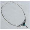 Image 1 : Native American Navajo Sterling Necklace with Turquoise Stone