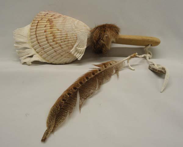 Native American Shell Rattle Native American Ojibwa Shell Rattle By Cywink