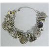 Image 1 : Sterling Charm Bracelet with 18 Charms