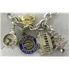 Image 2 : Sterling Charm Bracelet with 18 Charms
