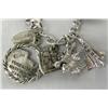 Image 5 : Sterling Charm Bracelet with 18 Charms