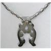 Image 2 : Native American Navajo Sterling Necklace with Sandcast Naja