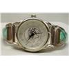Image 2 : Native American Zuni Silver Opal Watch Band With Hallmark