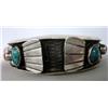 Image 2 : Native American Navajo Heavy Silver Watch Band Hallmark LW