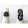 Pair of Vintage Native American Navajo Silver Rings, One by Effie