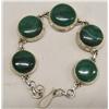 Image 1 : Malachite Silver Link Bracelet
