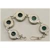 Image 2 : Malachite Silver Link Bracelet