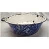 Image 2 : Antique Blue & White Swirl Graniteware Dishpan