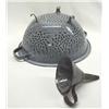 Image 2 : Antique Speckled Graniteware Colander & Funnel