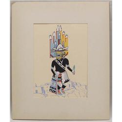 Original Native American Kachina Silk Screen