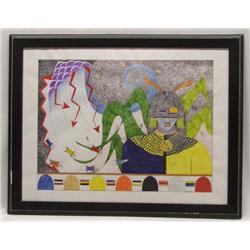 Original Hopi Native American Painting by Panda