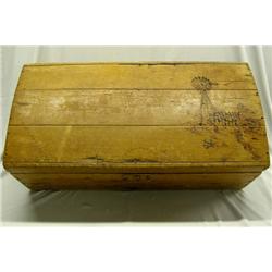 19th Century Dove Tailed Wood Trunk Signed