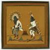Image 1 : Native American Navajo Sand Painting Signed Alfred Watchman Sr.