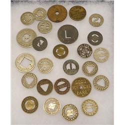 Collection Of Street Car Tokens