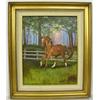 Image 1 : Framed Oil on Canvas of Horse by Frances Johnson