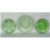 Image 5 : 6 Pc. Collection of Green Glass, Some Depression