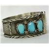 Image 3 : Native American Silver and Turquoise Watch Bracelet by Wayne C.