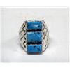 Image 1 : Native American Navajo Silver Turquoise Ring