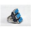 Image 2 : Native American Navajo Silver Turquoise Ring