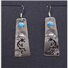 Image 1 : Native American Navajo Silver  Earrings by James