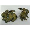 Image 1 : Pair of Painted Cast Iron Rabbits