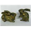 Image 2 : Pair of Painted Cast Iron Rabbits