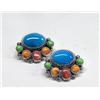 Image 1 : Native American Navajo Silver Earrings by L T Chee