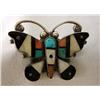 Image 1 : Vintage Native American Zuni Inlay Butterfly Pin