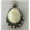 Image 1 : Native American Navajo White Turquoise Pendant