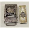 Mexican Silver Coin Money Clip And Belt Buckle