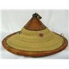 Image 1 : African Woven Hat with Leather Trim