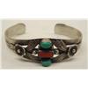 Image 2 : Native American Navajo Sterling Bracelet Hallmark