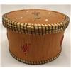 Native American Ojibwa Birch Lidded Basket Signed